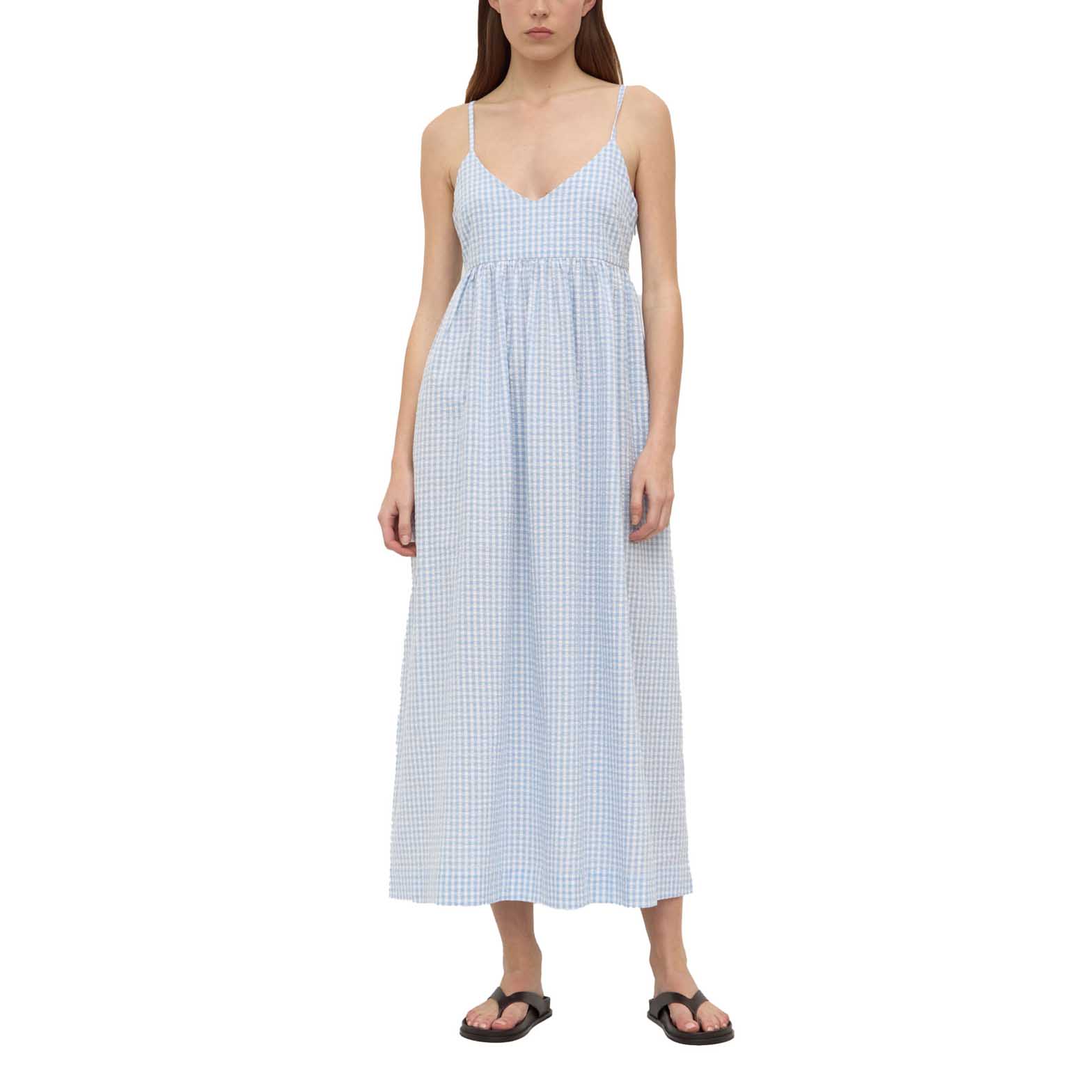 Assembly Label Ainslee Midi Dress Blue Check